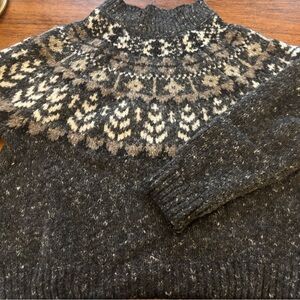 Charcoal and Cream Scandinavian style sweater